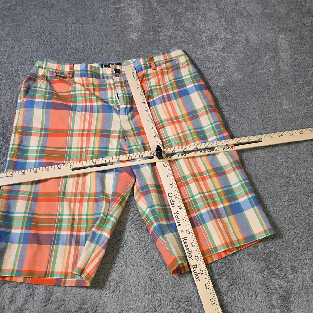 Lauren Active Womens 8 Shorts Multi Color Plaid Madras Cotton Stretch Bermuda - Picture 3 of 8